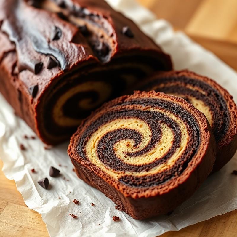 Chocolate babka sliced
